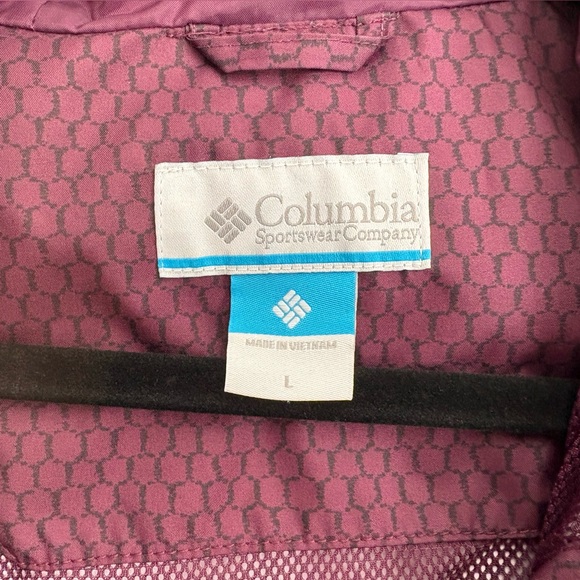 COLUMBIA OMNI TECH WOMENS JACKET, PLUM, size-large - Picture 4 of 10